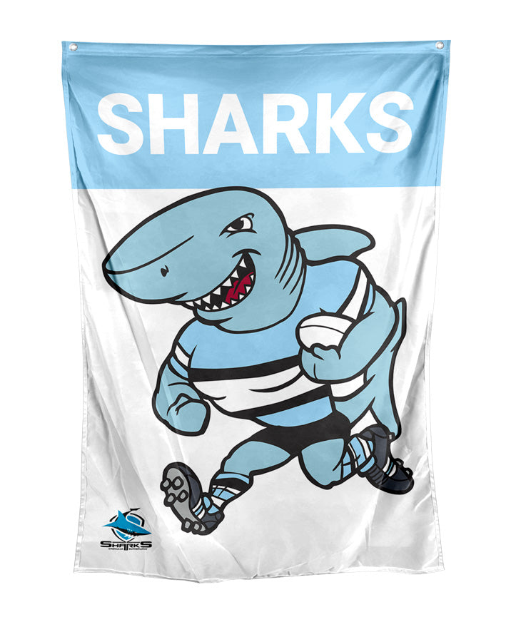 Sharks Mascot Wall Flag – Licensing Essentials